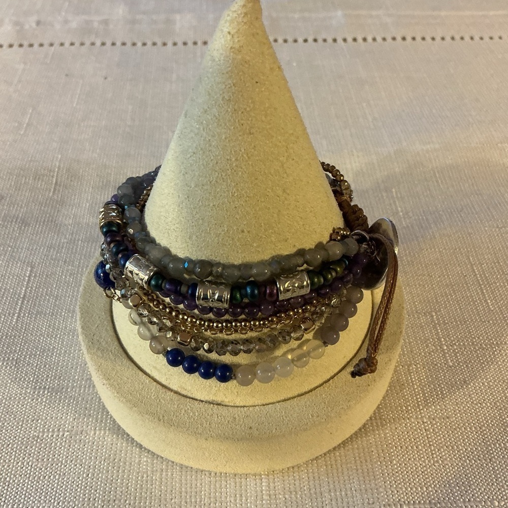Demdaco “Your Journey” Beaded Silver and Gold Tone Bolo Bracelet - Picture 2 of 5